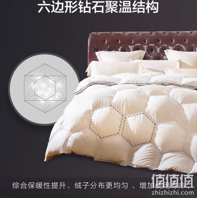 持平双十二：充绒量1250g、750+蓬！LOVO 家纺 钻石空间 90%白鹅绒被 220x240cm 699元包邮 值值值-买手聚集的地方