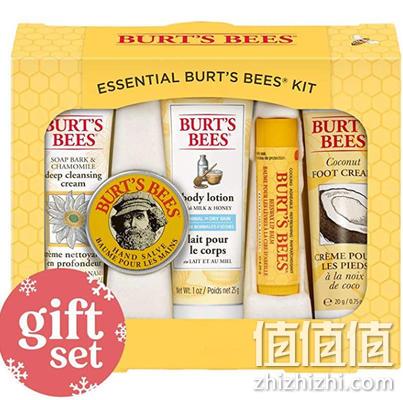 亚马逊销冠!美国 Burt's Bees小蜜蜂 便携护肤5件套 洁面+唇膏+护手霜+身体乳+护足霜 Prime直邮到手64元,3件9.2折 值值值-买手聚集的地方