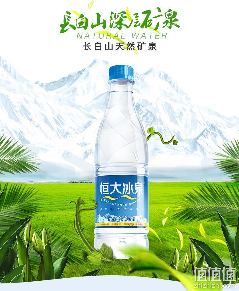 长白山天然弱碱 500mlx12瓶 恒大冰泉 矿泉水 整箱装 16.9元包邮 值值值-买手聚集的地方