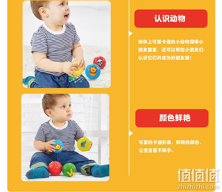 赢在起跑线，可啃咬：美国 Fisher-Price费雪 宝宝初级训练拉拉球 玩具球 7.9元起包邮 值值值-买手聚集的地方