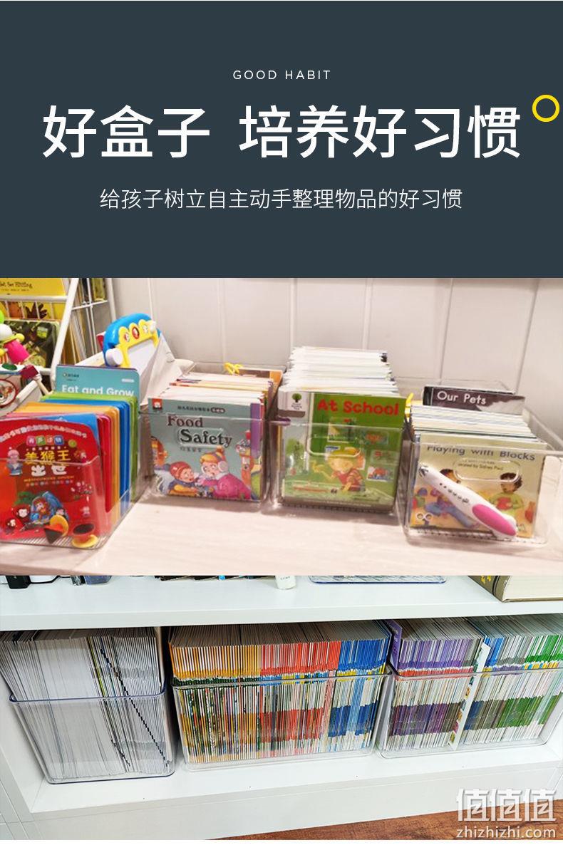 拒绝散乱，透明免组装：简新 书籍收纳箱 券后9.6元起包邮 值值值-买手聚集的地方