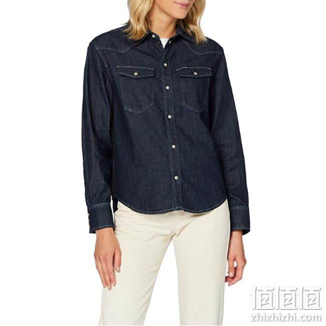 G-STAR RAW 女士长袖牛仔衬衫 D17604 Prime直邮到手305元 值值值-买手聚集的地方