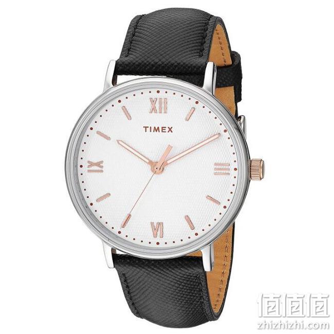真皮表带，30米防水：Timex天美时 男士 石英表TW2T347009J Prime直邮到手272.7元 值值值-买手聚集的地方