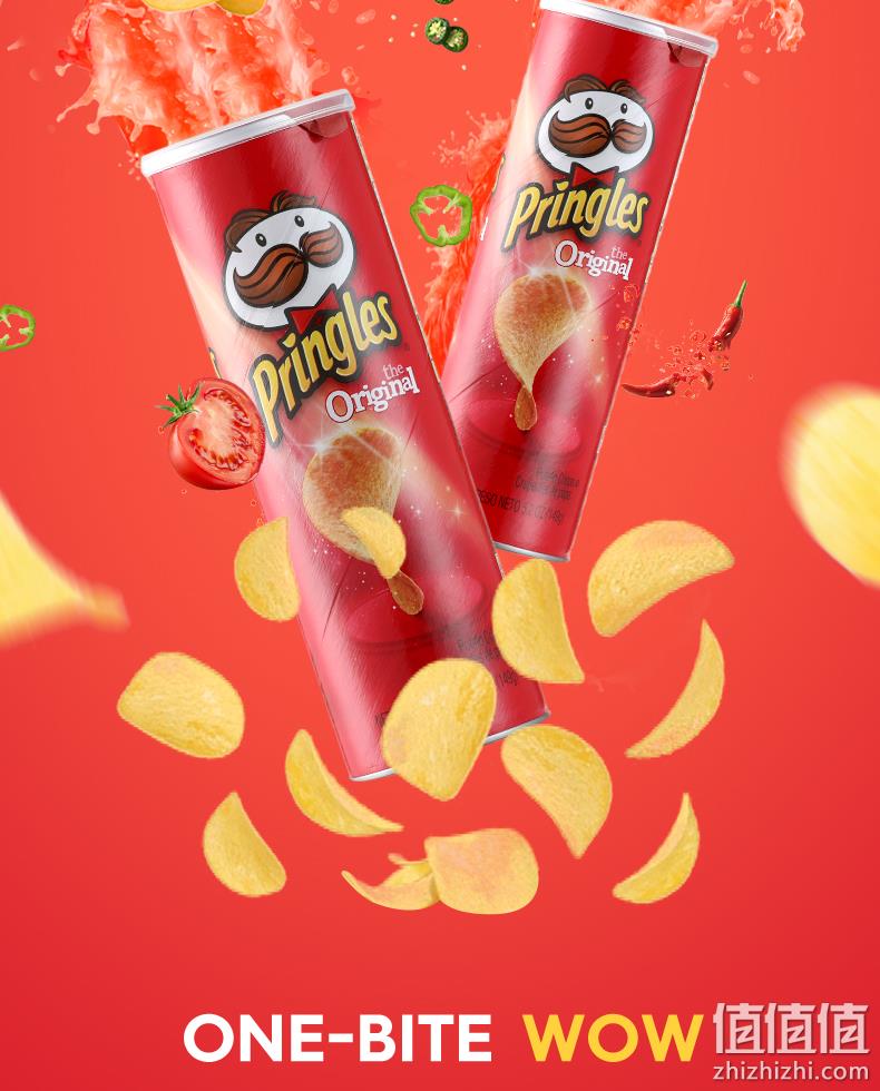 美国原装进口，Pringles品客 桶装薯片 158g 券后20.9元包邮，赠番茄味薯片53gx2罐 值值值-买手聚集的地方
