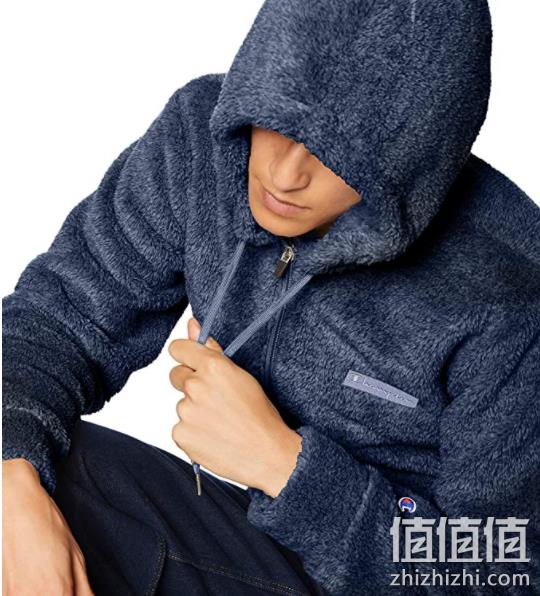 日版，Champion 冠军牌 C3-L615 男士摇粒绒连帽夹克 直邮含税到手255.3元 值值值-买手聚集的地方