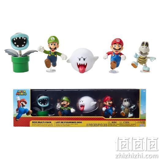 亚马逊销量第1：Jakks Super Mario超级马里奥系列 可动公仔 5件套 163.03元包邮 值值值-买手聚集的地方