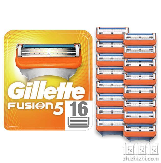 Prime会员：Gillette 吉列 融合剃须刀片 16件装 219.24元包邮 值值值-买手聚集的地方