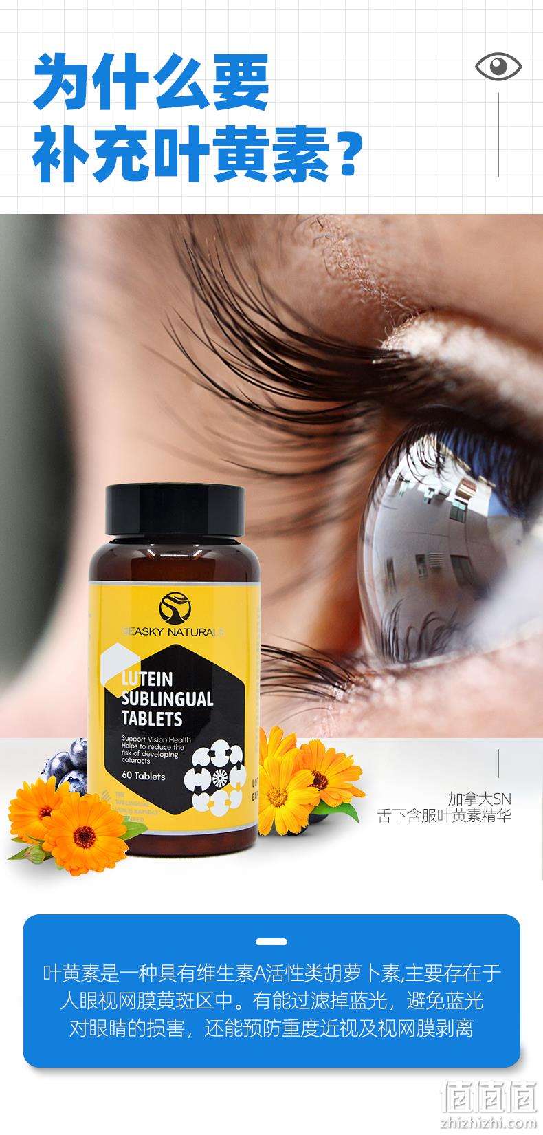 加拿大进口，胶囊3倍药效，滤蓝光防近视：60粒x2件 SEASKY NATURALS 儿童护眼蓝莓叶黄素片 拍2件68元包邮 值值值-买手聚集的地方