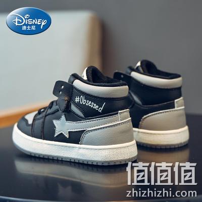 4.9分，加绒减震：Disney迪士尼 儿童 保暖透气运动棉鞋 券后68元包邮 值值值-买手聚集的地方