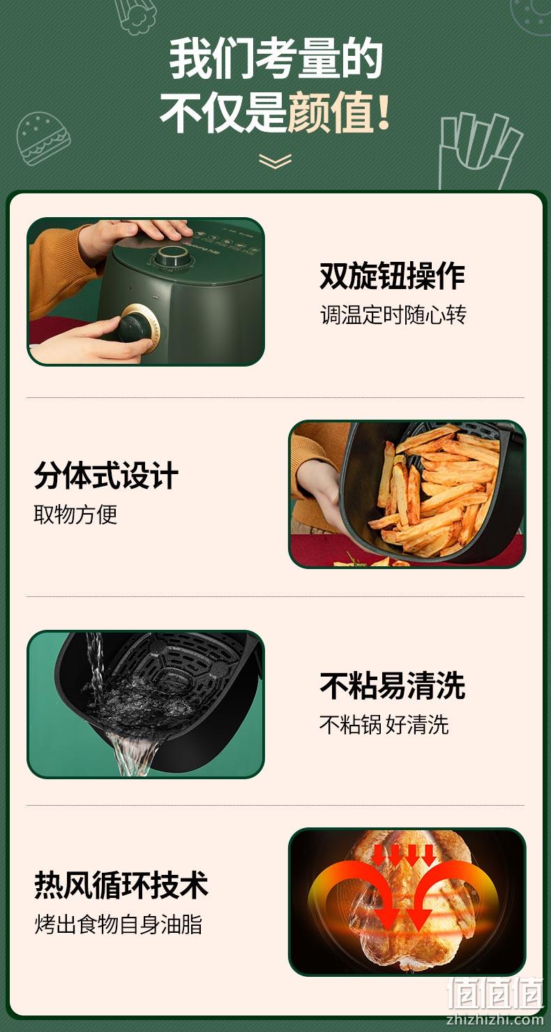 无油更健康，3L可炸整鸡：九阳 高颜值空气炸锅 双重优惠199元包邮 值值值-买手聚集的地方
