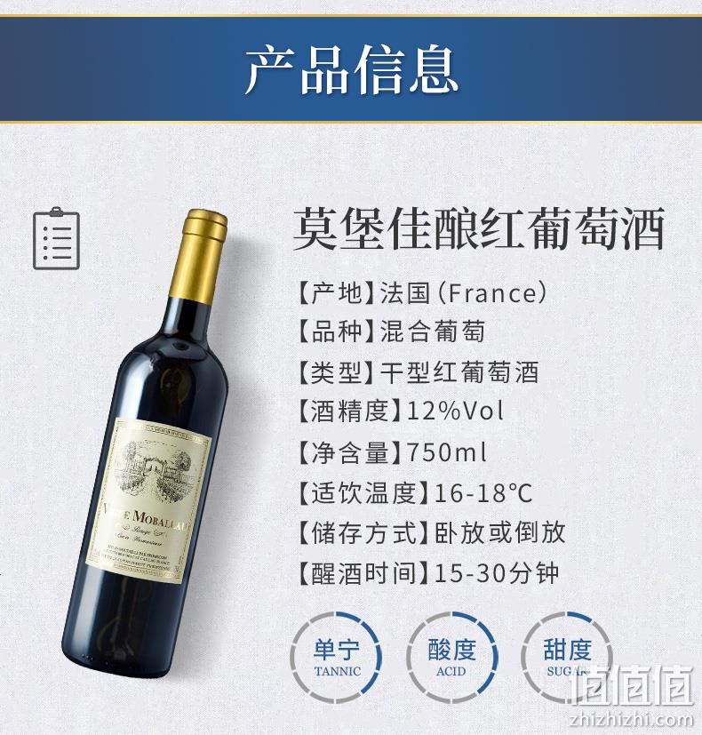 法国原瓶进口，750mlx4支礼盒装 Vigne Moballau莫堡 佳酿红葡萄酒 券后199元包邮 值值值-买手聚集的地方