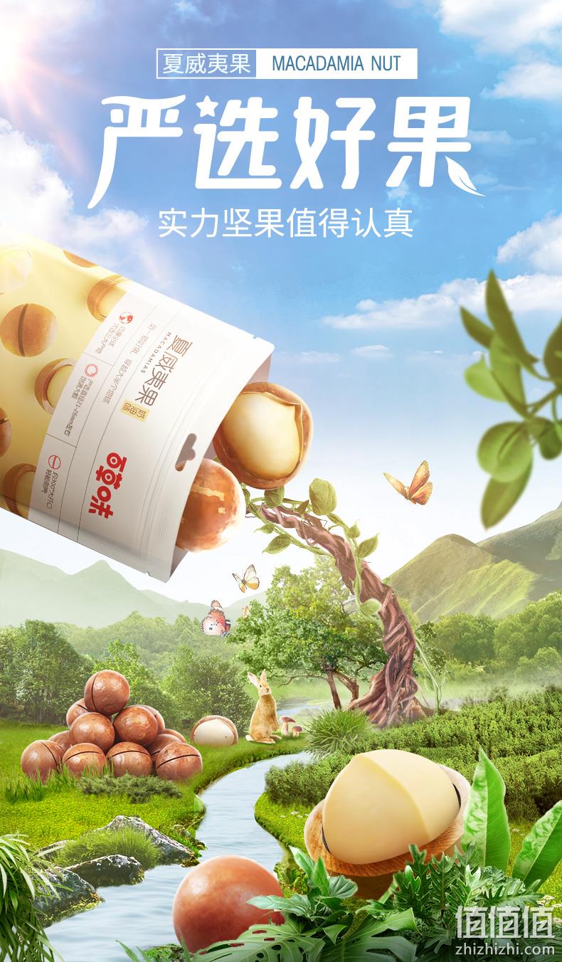 百草味 夏威夷果 268gx2袋 42.9元包邮 值值值-买手聚集的地方