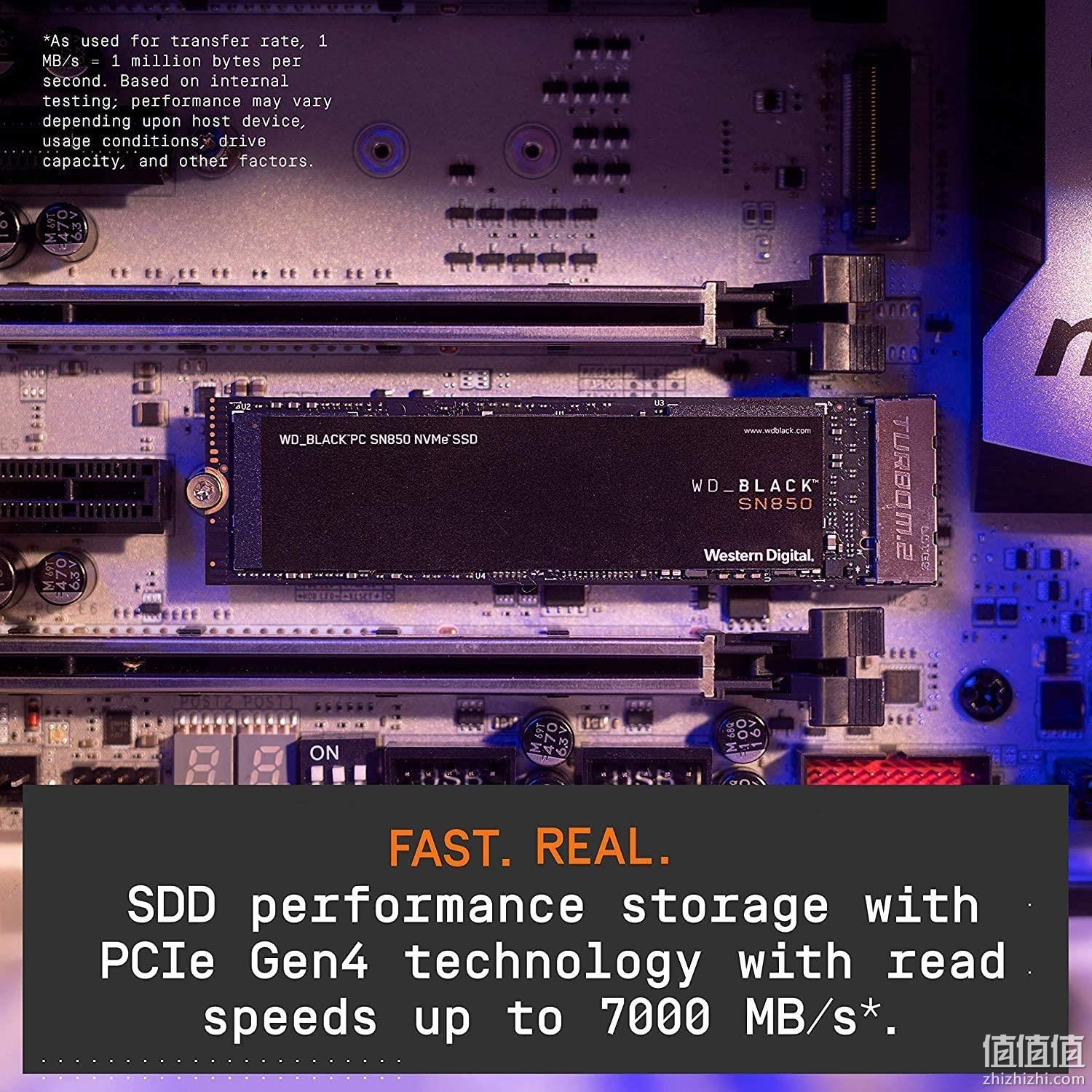 速度起飞！PCIe Gen4技术，读取7000MB/秒：1TB 西部数据 SN850 NVMe SSD固态硬盘 1581元直邮到手（京东秒杀价2258元） 值值值-买手聚集的地方