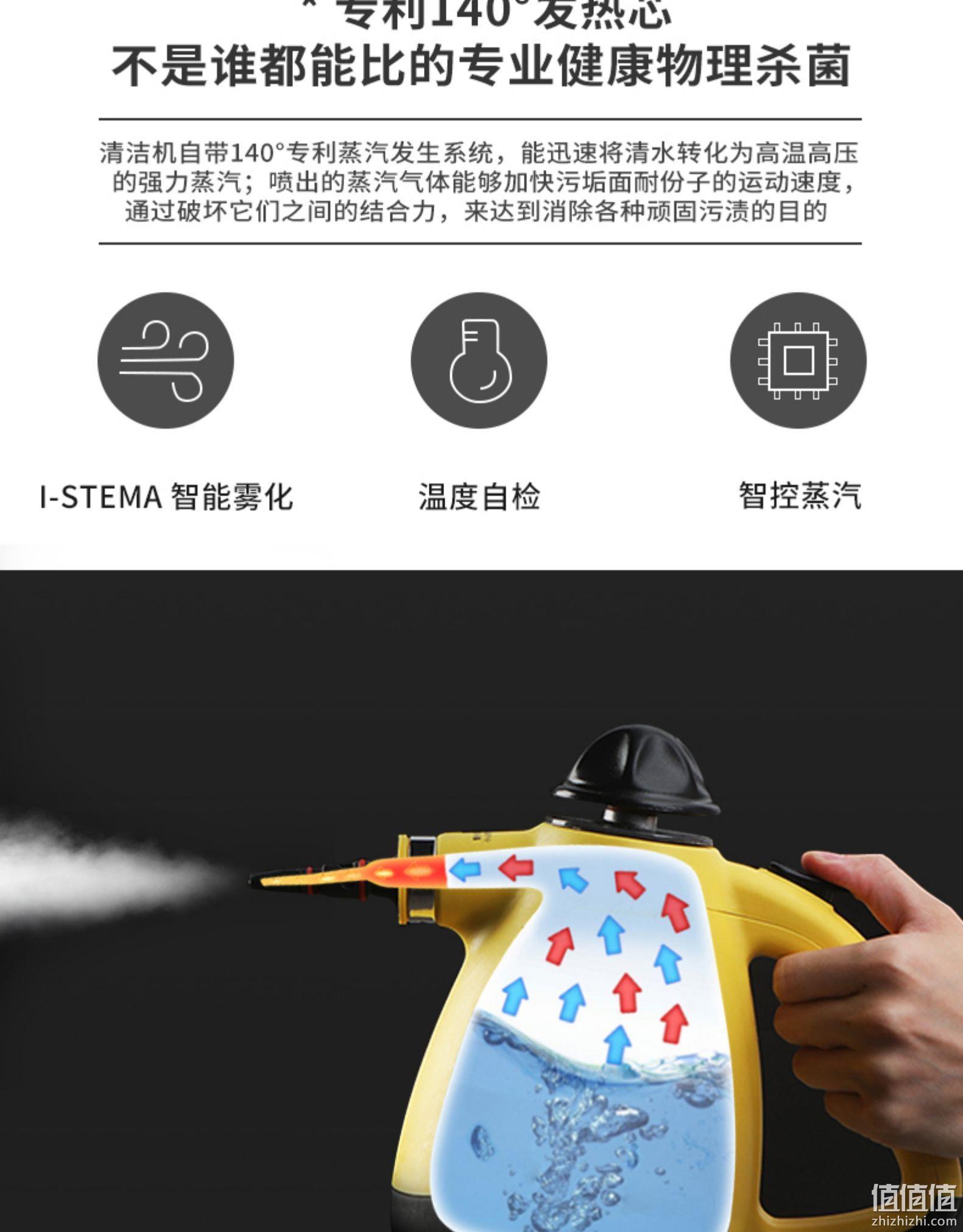 持平史低，除菌去油一步到位：贝奇熊 多功能手持高压高温蒸汽清洁机 99元包邮，带全套配件 值值值-买手聚集的地方