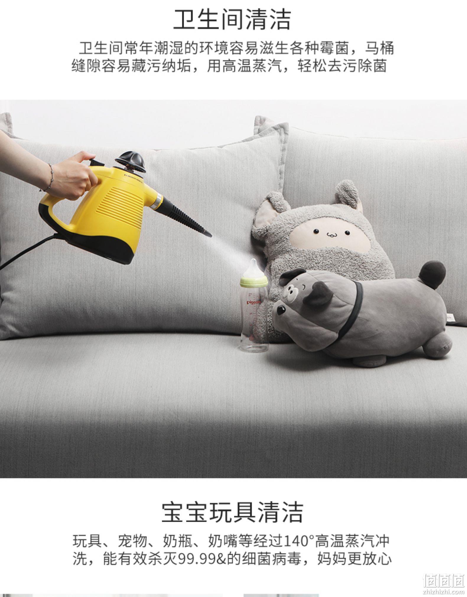 持平史低，除菌去油一步到位：贝奇熊 多功能手持高压高温蒸汽清洁机 99元包邮，带全套配件 值值值-买手聚集的地方