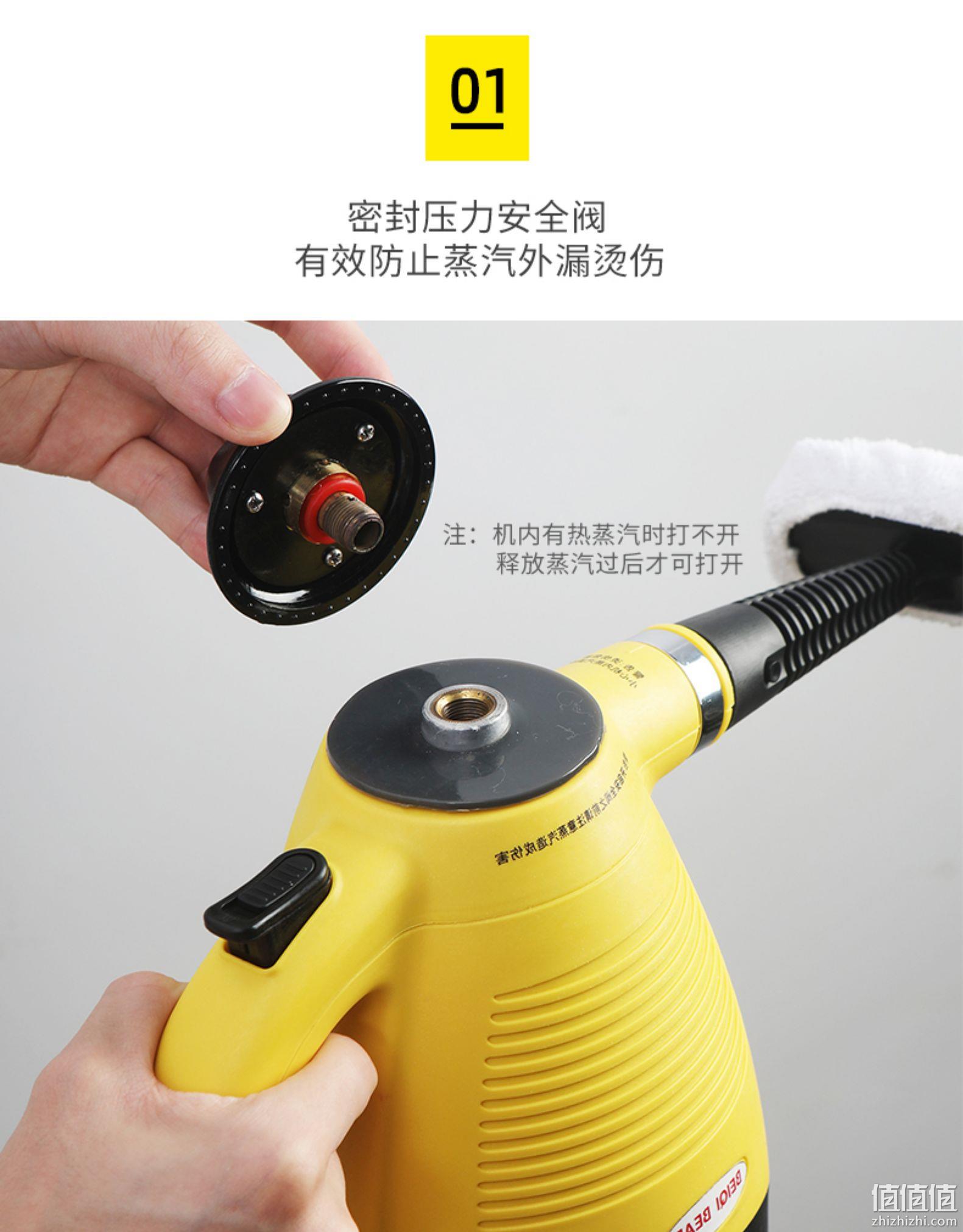 持平史低，除菌去油一步到位：贝奇熊 多功能手持高压高温蒸汽清洁机 99元包邮，带全套配件 值值值-买手聚集的地方
