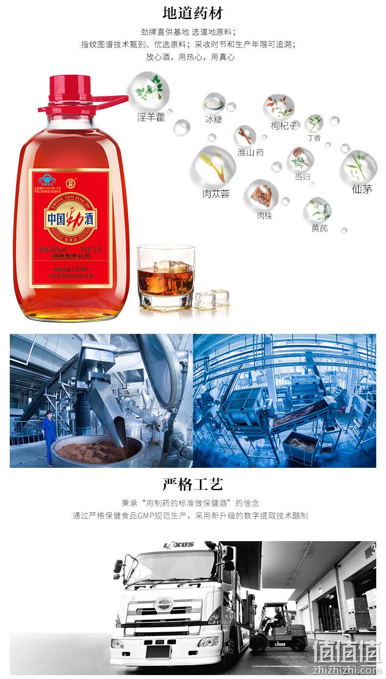 劲牌 中国劲酒 35度滋补养身酒 2.5Lx2瓶 300元包邮，赠蓝标劲酒125ml 值值值-买手聚集的地方