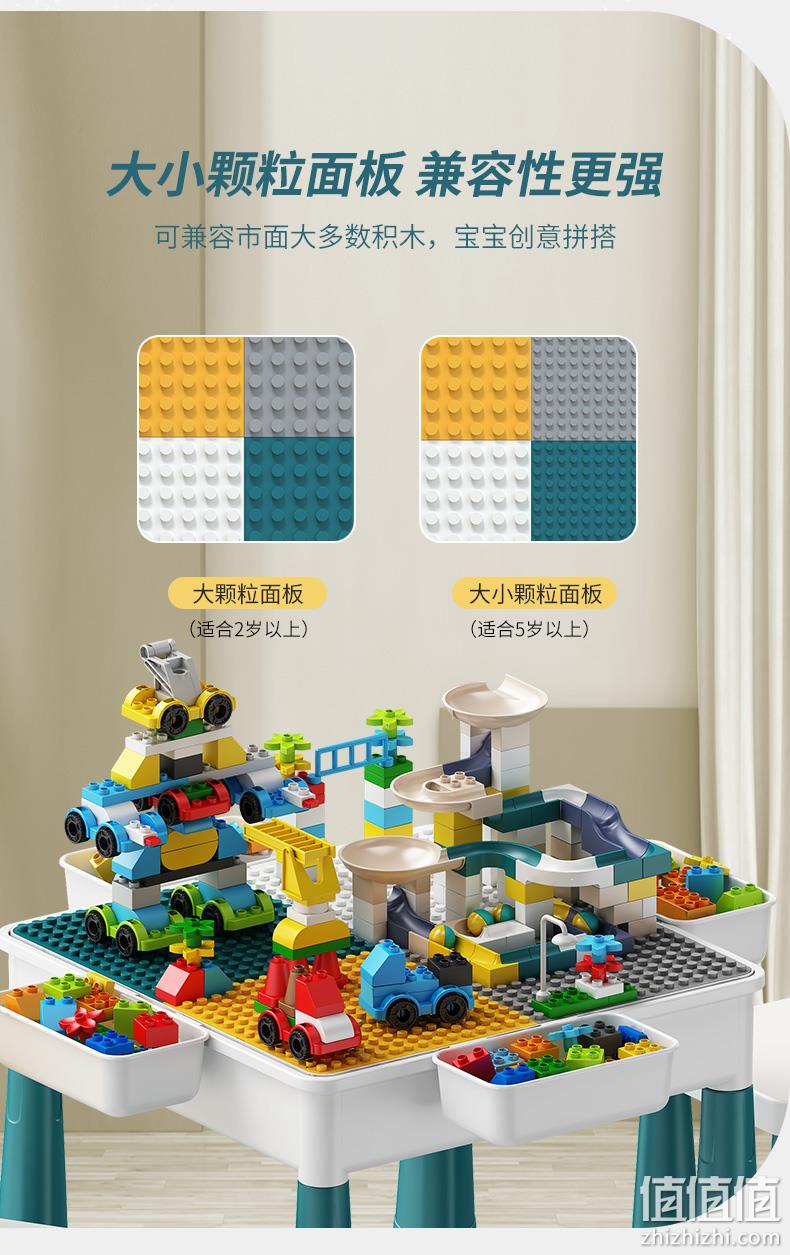 央视少儿频道合作品牌，HearthSong哈尚 儿童 多功能积木桌 券后68元包邮 值值值-买手聚集的地方