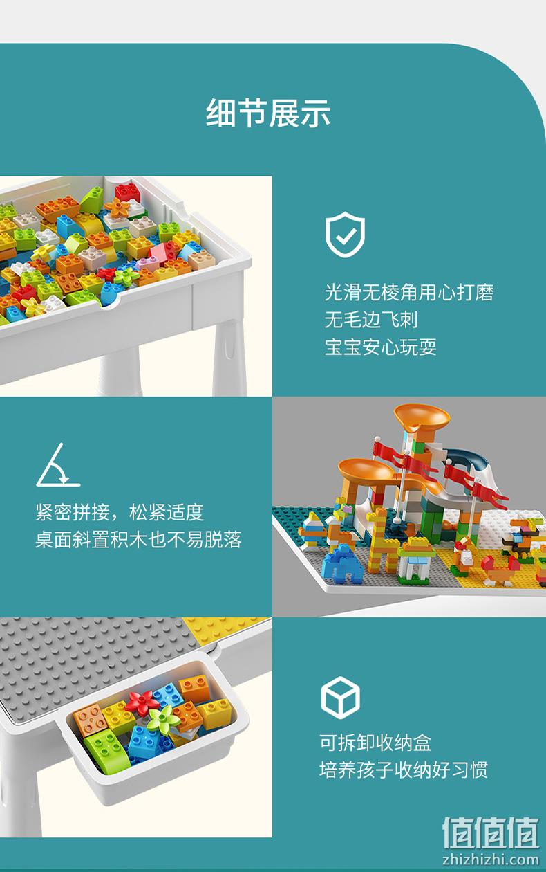 央视少儿频道合作品牌，HearthSong哈尚 儿童 多功能积木桌 券后68元包邮 值值值-买手聚集的地方
