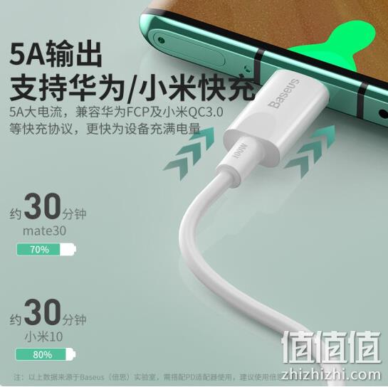 BASEUS 倍思 双Type-C数据线 PD快充 100W 1.5米 2色 18.9元包邮 值值值-买手聚集的地方