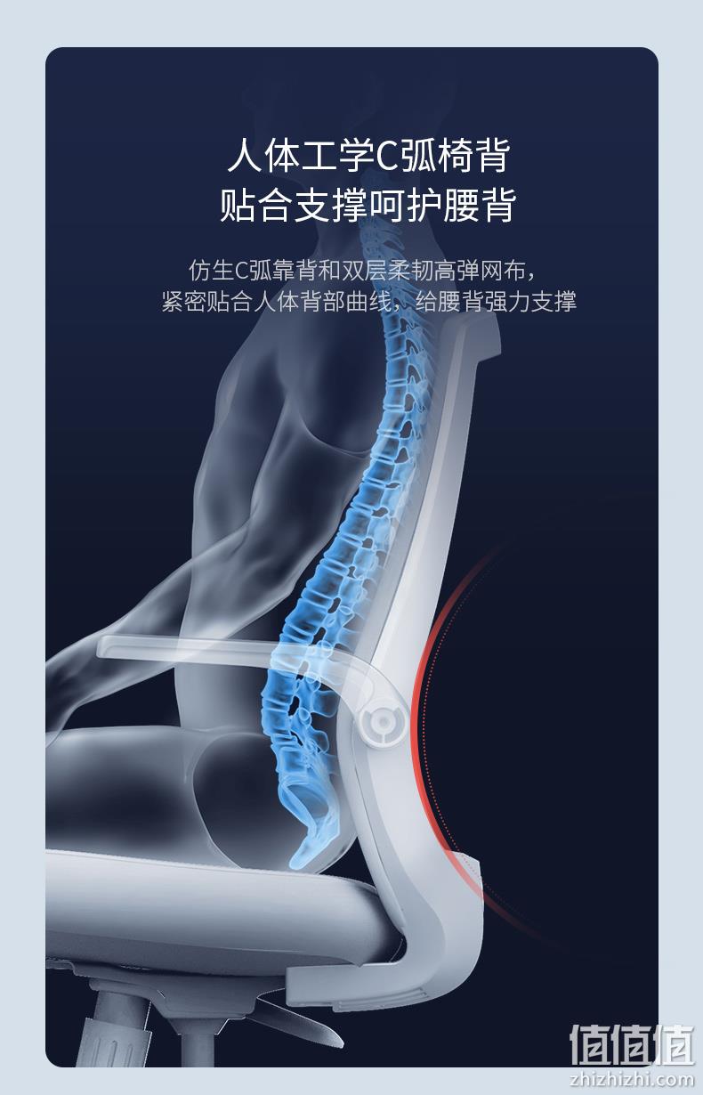 专为小户型设计：SIHOO 西昊 M76弓形脚 人体工学电脑椅 239元包邮 值值值-买手聚集的地方