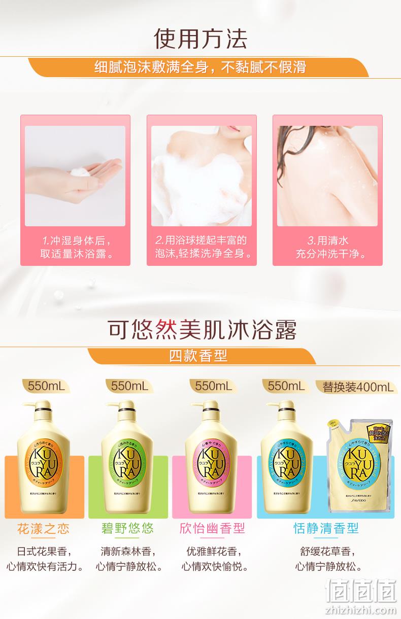 资生堂旗下、易冲洗不假滑：550mlx2瓶 可悠然 美肌沐浴乳 券后79元包邮（京东105元） 值值值-买手聚集的地方