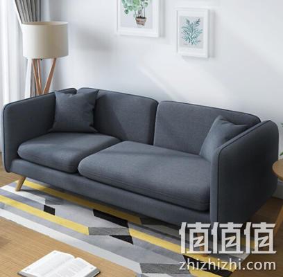 实木脚架，可拆洗：AHOME A家家具 三人位布艺沙发ADS-025A 849元送货上门 值值值-买手聚集的地方
