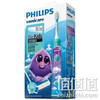 亚马逊销冠！蓝牙版：Philips飞利浦 HX6322/04 儿童声波震动牙刷 Prime直邮到手255元 值值值-买手聚集的地方