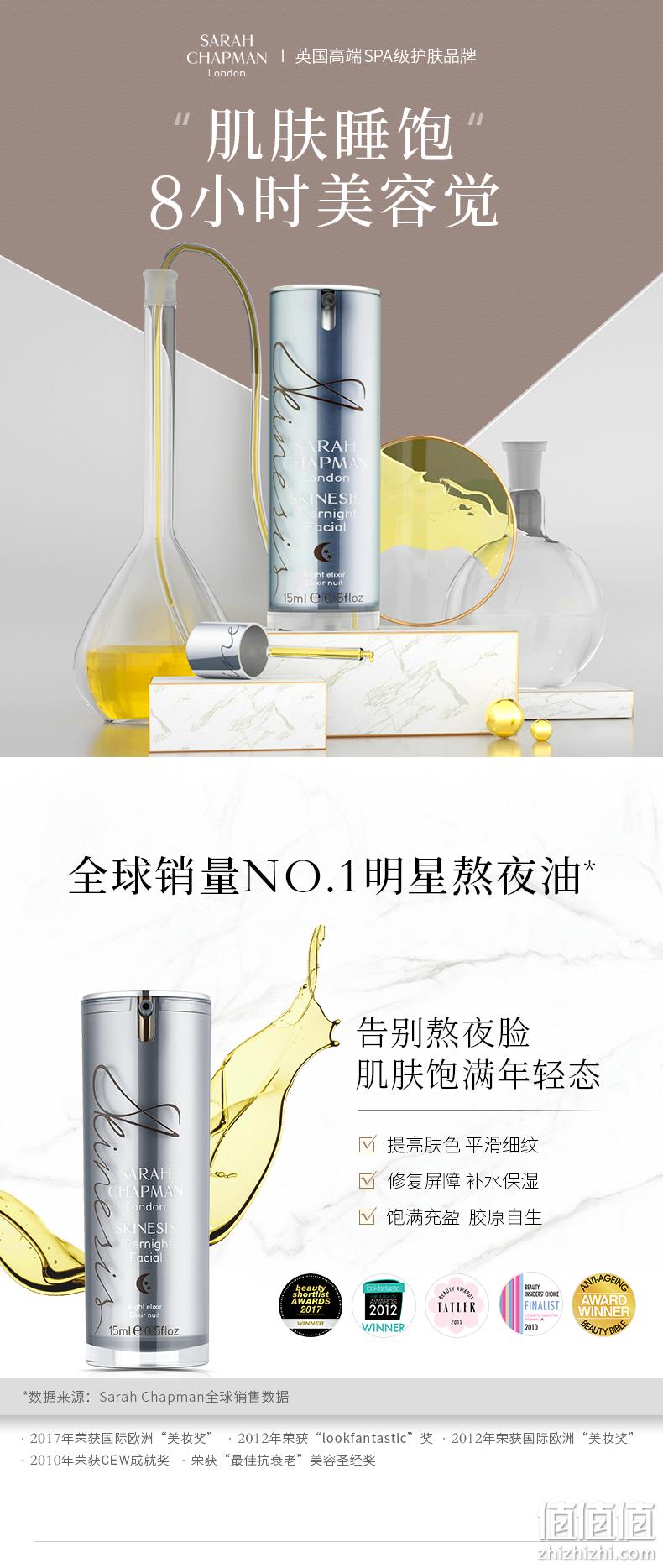 贝嫂同款 Sarah Chapman 明星产品 夜间修复焕肤精华油 15ml 342.99元包邮 值值值-买手聚集的地方
