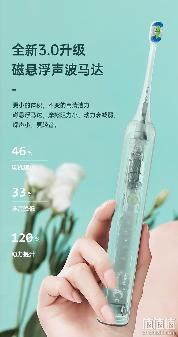 32000次/分钟无死角清洁，杜邦刷毛+感应充电：美的 全自动电动牙刷 双重优惠99元包邮 值值值-买手聚集的地方