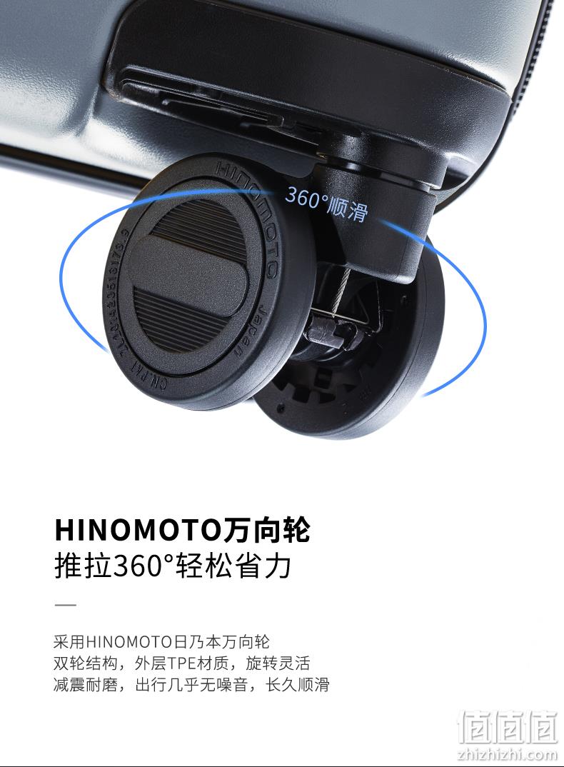 小米生态链 90分 带刹车PC耐磨拉杆箱 20寸 券后199元包邮 值值值-买手聚集的地方