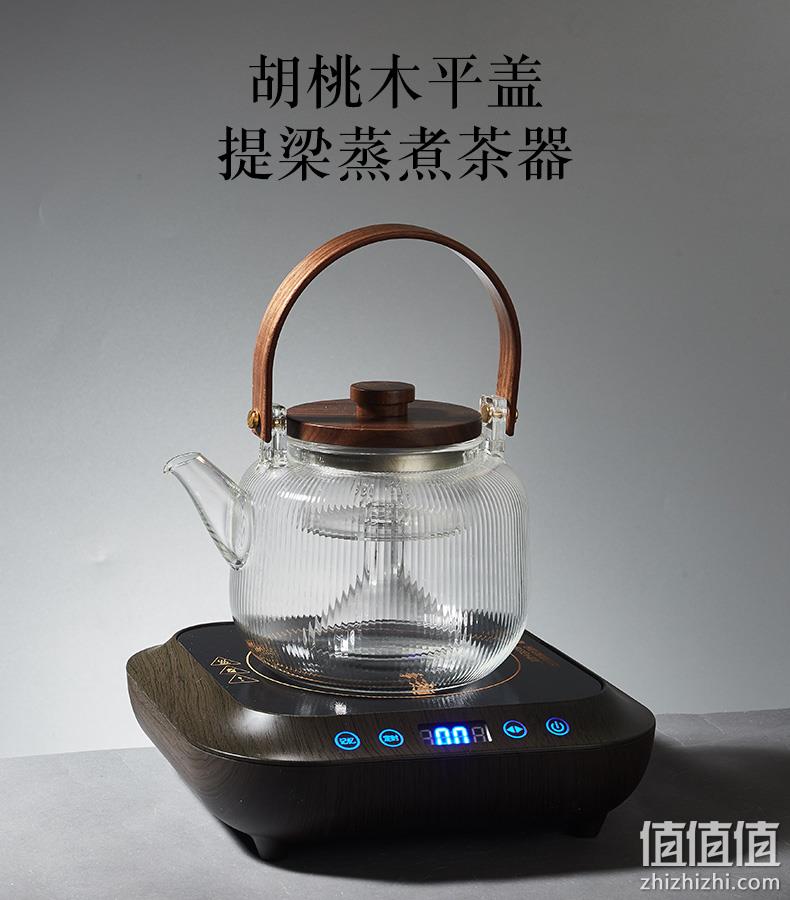 历史新低、2019年茶博会获奖品牌：容山堂 双内胆胡桃木平盖提梁蒸煮茶器 74元包邮 值值值-买手聚集的地方