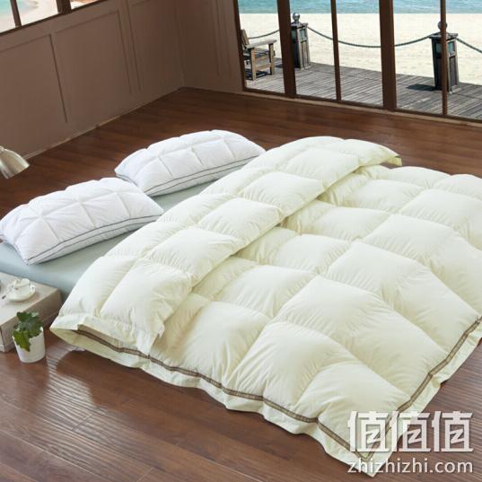 90%白鹅绒、充绒3斤:兰序 白鹅绒羽绒被 米黄韩版 200x230cm 388元包邮 值值值-买手聚集的地方