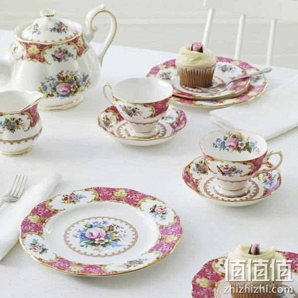 英国皇室表彰：Royal Albert 皇家阿尔伯特 Lady Carlyle卡莱尔小姐 骨瓷杯碟 5件套 直邮含税到手438元（天猫类似款1086元） 值值值-买手聚集的地方