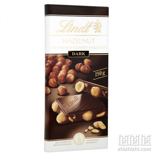 Lindt瑞士莲 原粒榛子黑巧克力 150gx13件 342.2元直邮到手，3件9.2折 值值值-买手聚集的地方