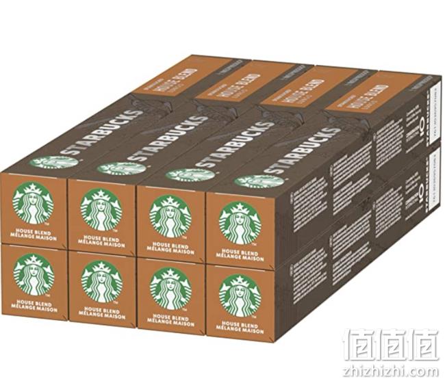 10粒x8包！Starbucks 星巴克 Nespresso House Blend 中度烘焙咖啡胶囊 直邮含税到手251.8元 值值值-买手聚集的地方