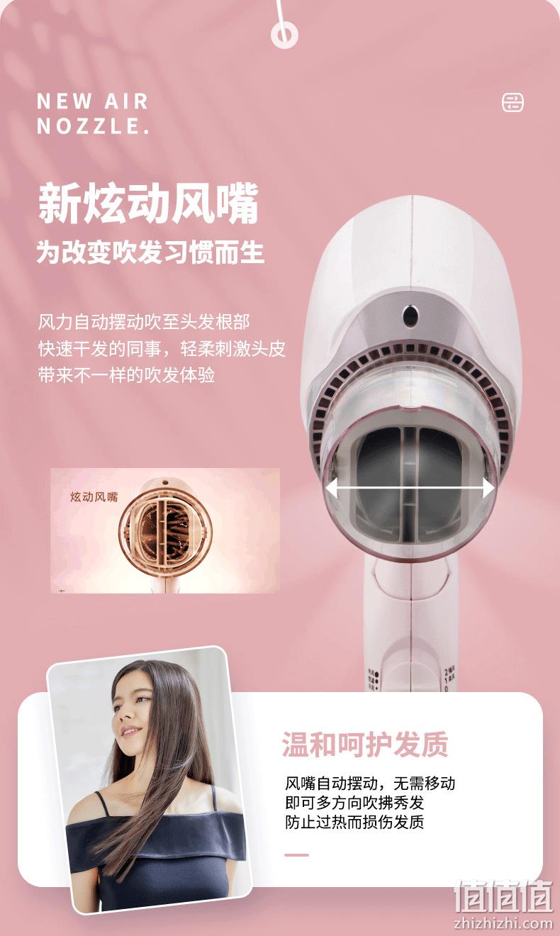 1700W大功率，自摆动炫动风嘴：松下 负离子护发吹风机EH-WNE6B 179元包邮（京东189元） 值值值-买手聚集的地方