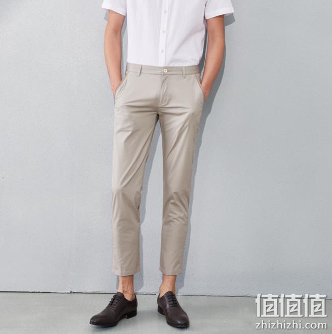 HLA 海澜之家 男士弹力修身中腰九分休闲裤 74元包邮（吊牌价198元） 值值值-买手聚集的地方