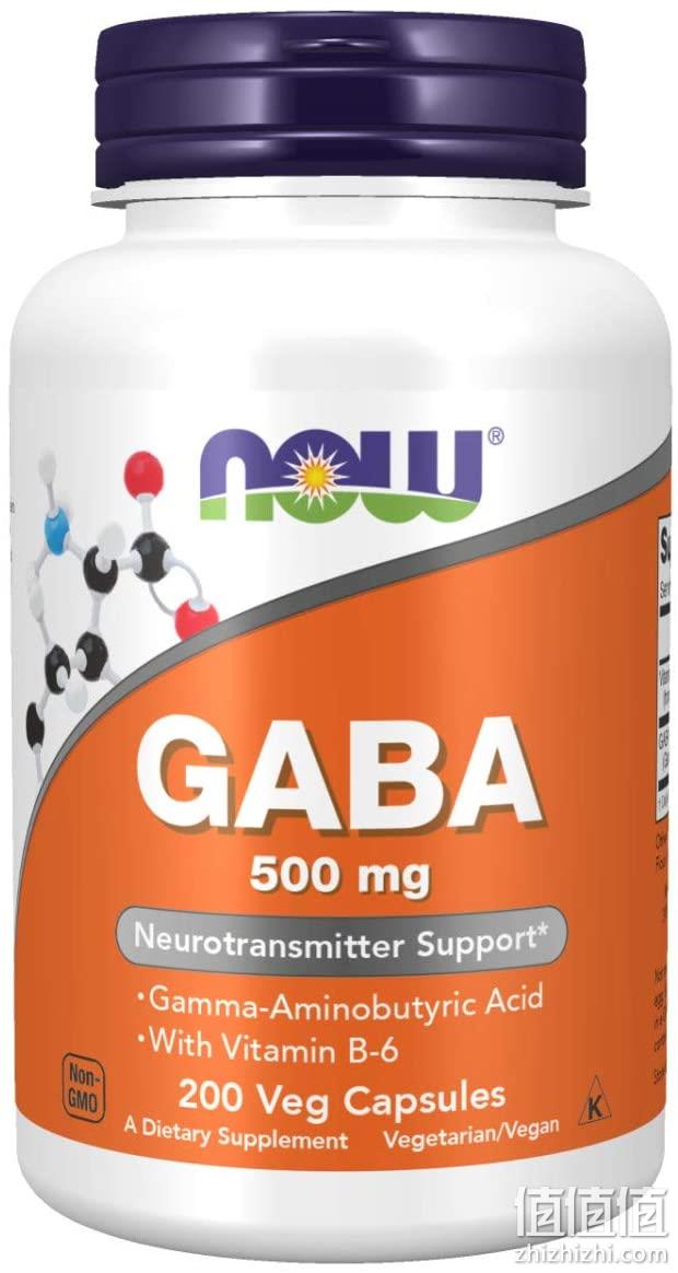 改善焦虑，安神助眠：500mgx200粒 Now诺奥 GABA氨基丁酸素食胶囊 Prime直邮到手115元 值值值-买手聚集的地方
