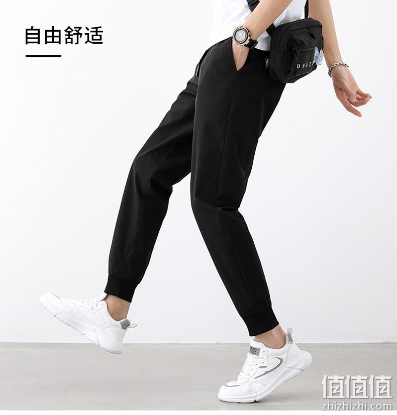 商场同款，弹力速干：鸭鸭 2021春季新款 宽松束脚休闲裤 59元包邮 值值值-买手聚集的地方