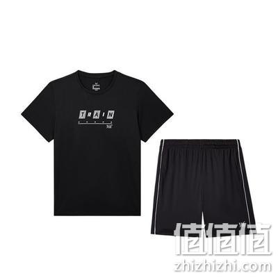 冰感双面布，运动体验up：361度 男士 高弹速干短袖T恤+五分裤套装 百亿补贴58元包邮 值值值-买手聚集的地方