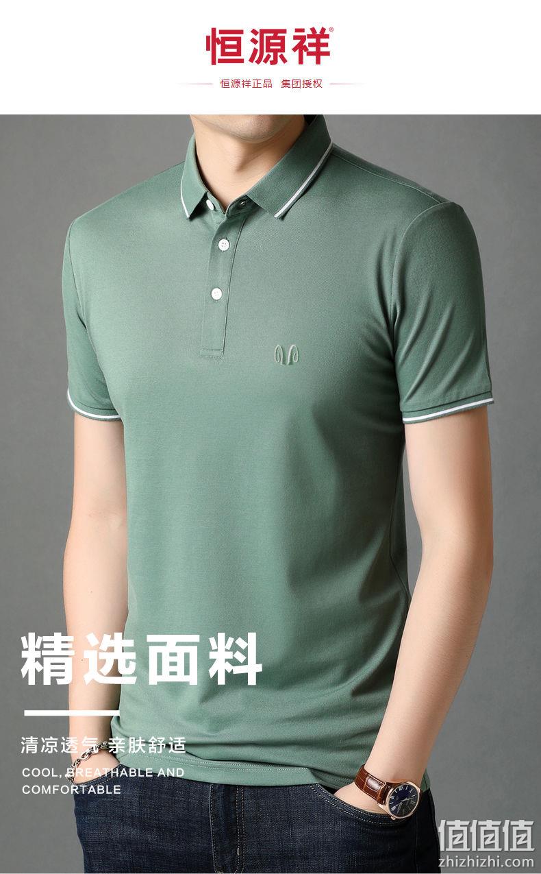 恒源祥 男士 2021夏季新款翻领polo衫 券后39元包邮 值值值-买手聚集的地方