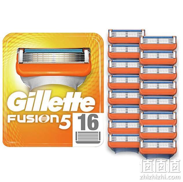 亚马逊销冠！超薄带润滑条：16刀头 吉列 fusion5 锋隐 手动剃须刀片套组 Prime直邮到手212元 值值值-买手聚集的地方