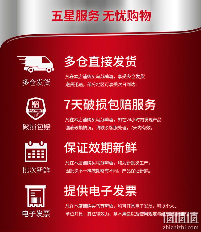 纯正国产佳酿：620mlx12瓶 夺命大乌苏 大红乌苏啤酒 券后99元包邮 值值值-买手聚集的地方