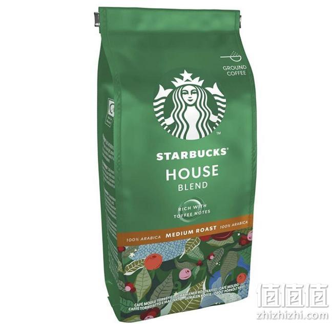 100%阿拉比卡豆,单件免税!200gx6袋 Starbucks星巴克 House Blend中度烘焙咖啡粉 Prime直邮到手183元(天猫1袋75元) 值值值-买手聚集的地方
