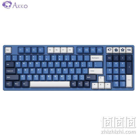 PLUS会员：Akko 艾酷 3098 DS 海洋之星 机械键盘 98键 V2蓝轴 259元包邮 值值值-买手聚集的地方