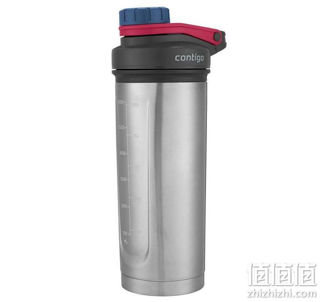 亚马逊销冠！双层真空保冷，带刻度：700ml Contigo康迪克 不锈钢运动水杯 摇摇杯 Prime直邮到手82元 值值值-买手聚集的地方