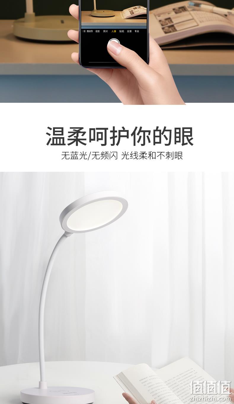 护眼无蓝光，三段调光，高亮可折叠：视贝 LED护眼台灯 A7512触控 29元起包邮 值值值-买手聚集的地方