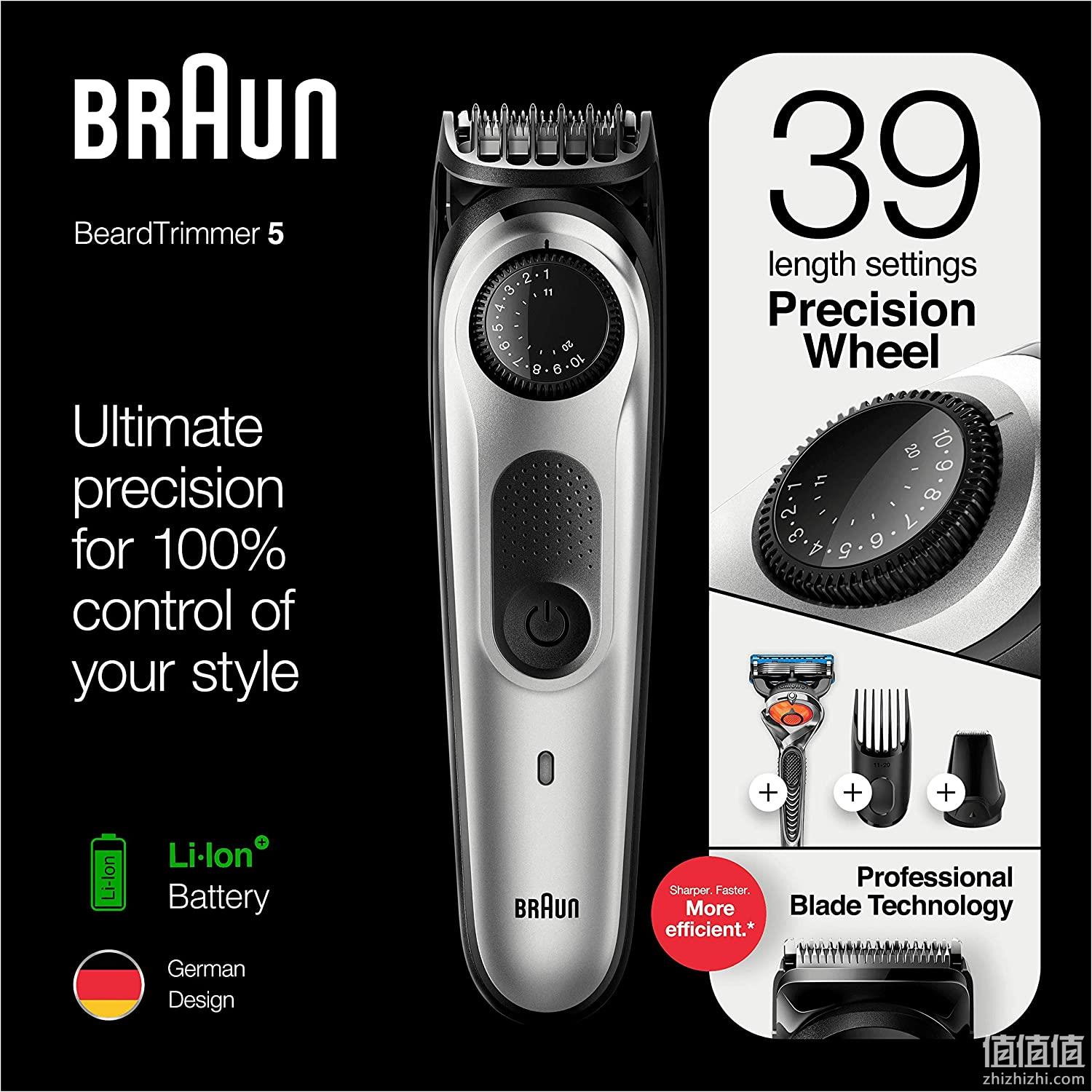 39 种长度设置，造型随心换：博朗 BT5260 剃须 修发两用电动造型刀 Prime凑单直邮到手258.7元，送吉列锋隐致顺剃须刀 值值值-买手聚集的地方