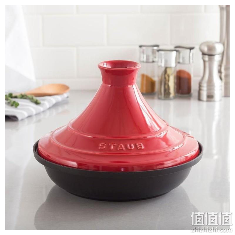 法国国宝级 Staub 珐宝 Tajine 珐琅铸铁塔吉锅 28cm 奶杏色 直邮含税到手780元 值值值-买手聚集的地方